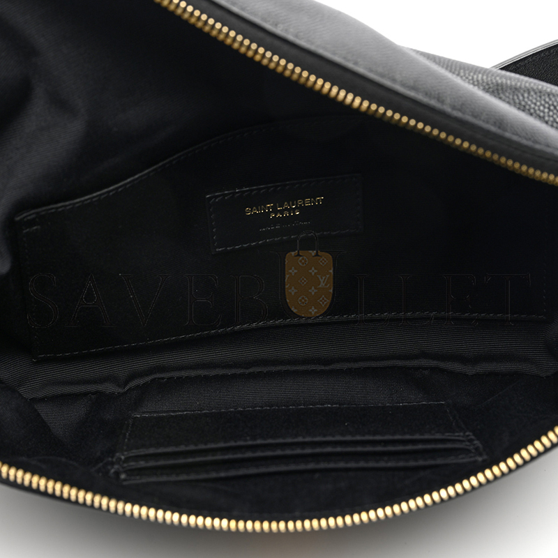 YSL CASSANDRE CLASSIC BELT BAG IN GRAIN DE POUDRE EMBOSSED LEATHER 589959DME0W1000 (25*14*3.5cm)